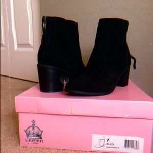 Black Suede Booties